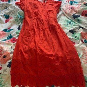 Old navy red midi maternity dress